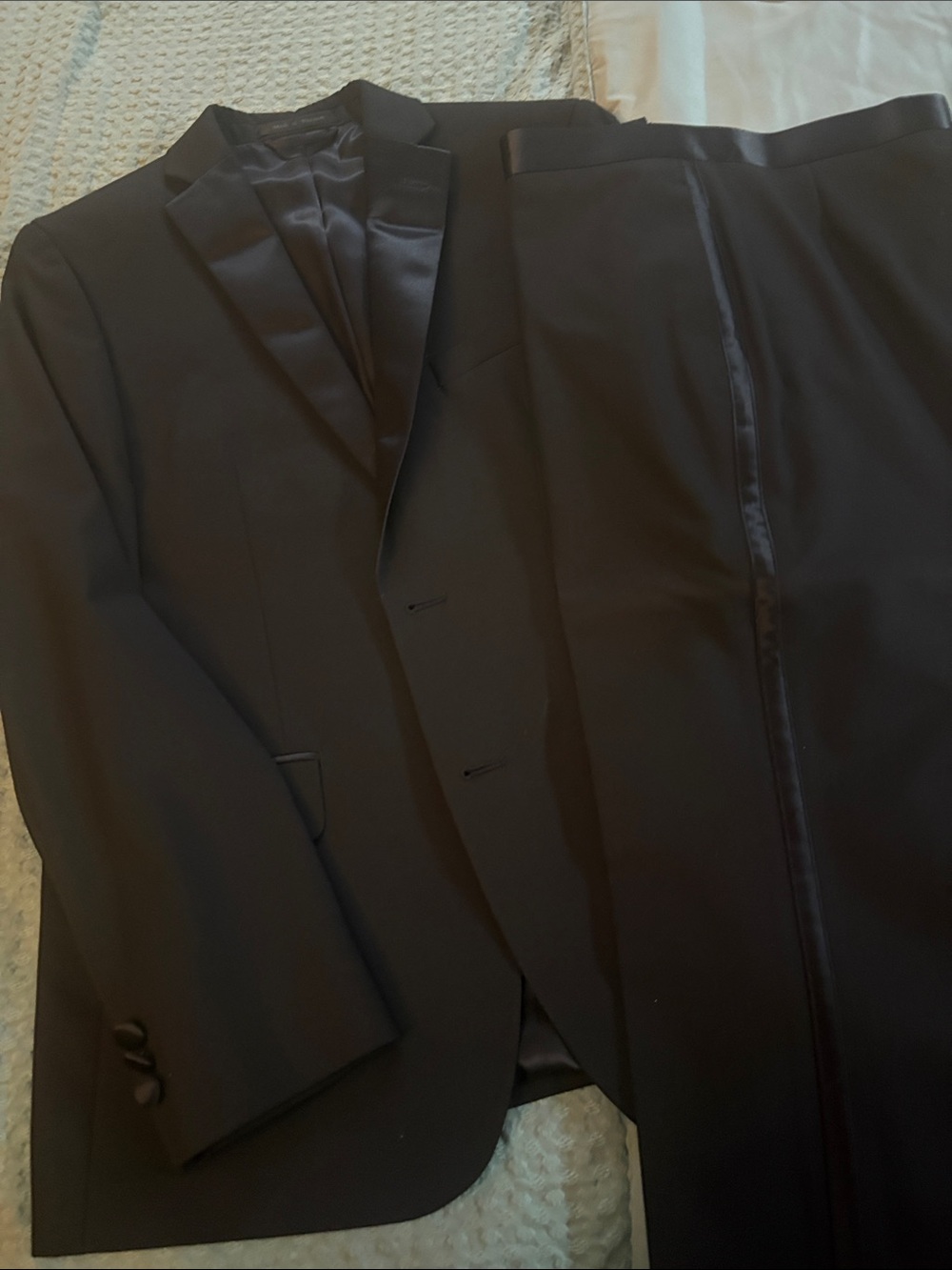 Boy’s Black Tuxedo Suit Jacket and Trousers - Classic Formal Set